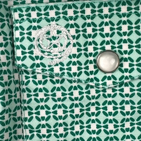 Wrangler George Strait Collection Pearl Snap Button Up Shirt Green/White Small - Picture 6 of 9